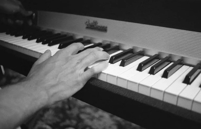 Chris playing piano